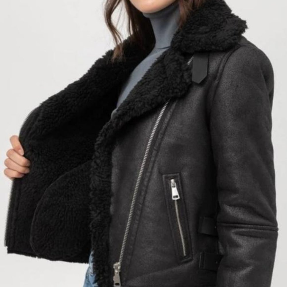 Boned Shearling Jacket - Picture 3 of 4